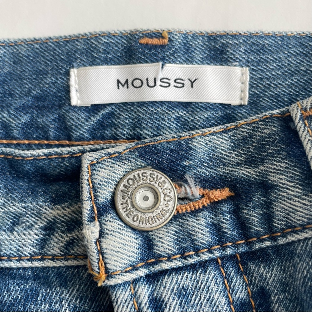 Moussy Denim Skirt Fringe Boho Retro Y2K Festival Cowgirl Sz S 2 Fall Patchwork - Picture 4 of 8